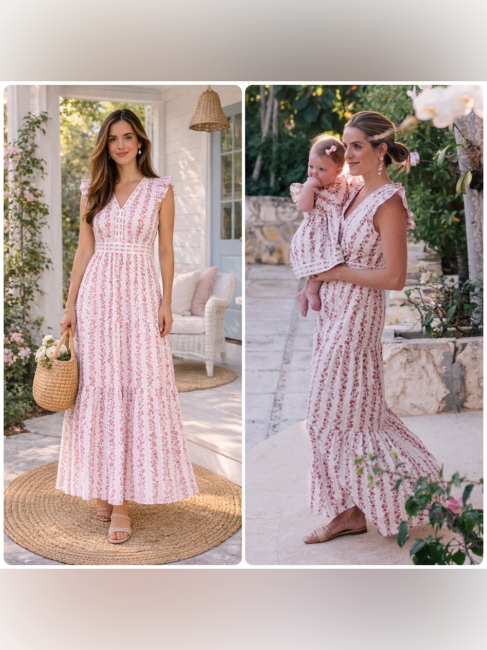 New! Gal Meets Glam Rosie Floral Flutter Sleeve Maxi Dress 🌹 size 6 - Picture 2 of 16